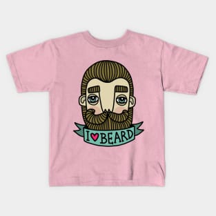 I love beard Kids T-Shirt